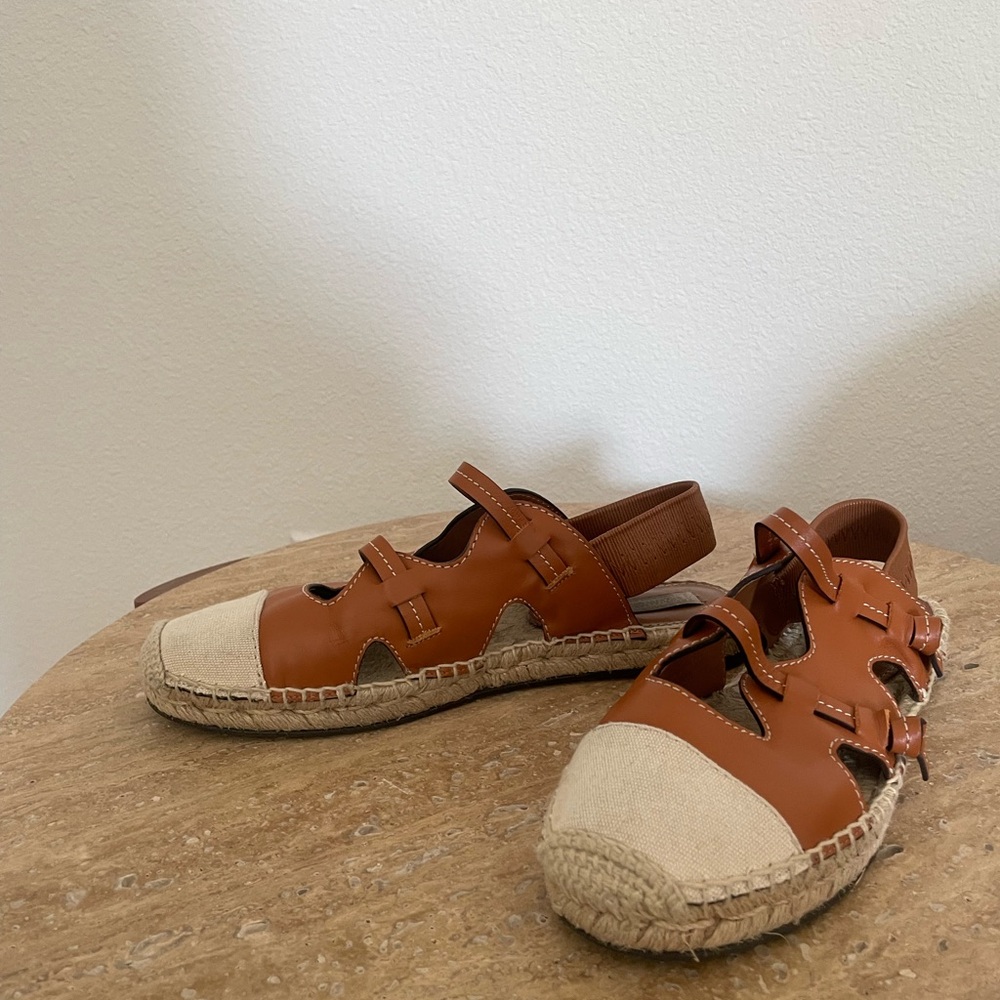 Zimmermann Brown and Cream Espadrilles